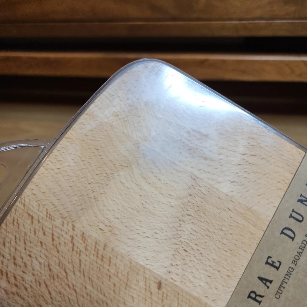 New Rae Dunn Cutting Board And Utility Cream Knife Faux Wood Handle - Picture 9 of 10